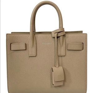 Saint Laurent Sac de Jour Mini Taupe Leather